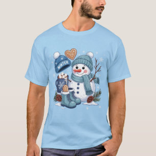 Süßer Schneemann Winterstimmung Weihnachten T-Shirt