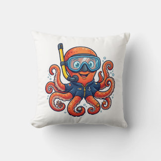 Süßer Schnorchel-Oktopus - Ozean-Entdecker Kissen