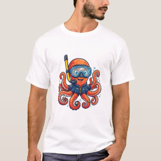 Süßer Schnorchel-Oktopus - Ozean-Entdecker T-Shirt