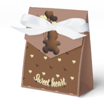Süßer Schokoladenbär Baby- Shower-Geschenkbox