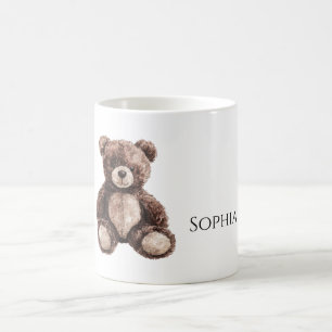 Süßer Schokoladenbrauner Teddybär Kaffeetasse
