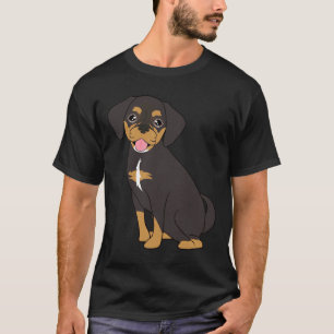 Süßer Schwarz-Tan-Puggle-Hund T-Shirt