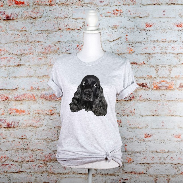 Süßer schwarzer Cocker Spaniel T-Shirt (Von Creator hochgeladen)