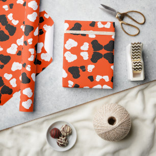Süßer schwarzer Kaninchen-Halloween Geschenkpapier