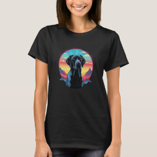 Süßer schwarzer Lab Schwarzer Labrador Retriever W T-Shirt