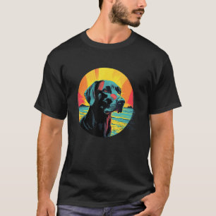 Süßer schwarzer Lab Schwarzer Labrador Retriever W T-Shirt