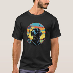 Süßer schwarzer Lab Schwarzer Labrador Retriever W T-Shirt