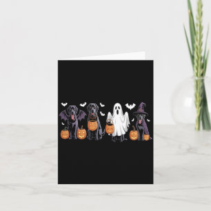 Süßer schwarzer Labrador-Hund Halloween-Kürbis Lab Karte