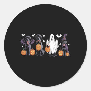 Süßer schwarzer Labrador-Hund Halloween-Kürbis Lab Runder Aufkleber