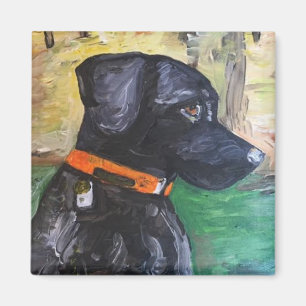 Süßer schwarzer Labrador-Magnet durch Magnet