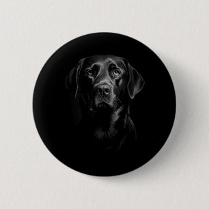 Süßer schwarzer Labrador Retriever Welpe Hund Gesi Button