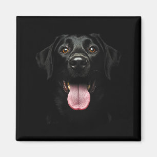 Süßer schwarzer Labrador Retriever Welpe Hund Gesi Magnet