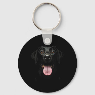 Süßer schwarzer Labrador Retriever Welpe Hund Gesi Schlüsselanhänger