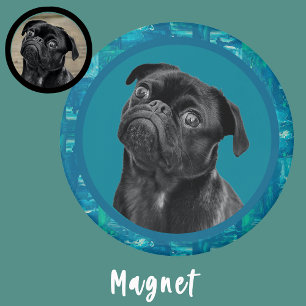 Süßer schwarzer Mops-Gesicht-Charm Einzigartiges Magnet