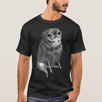 Süßer schwarzer Mops T-Shirt