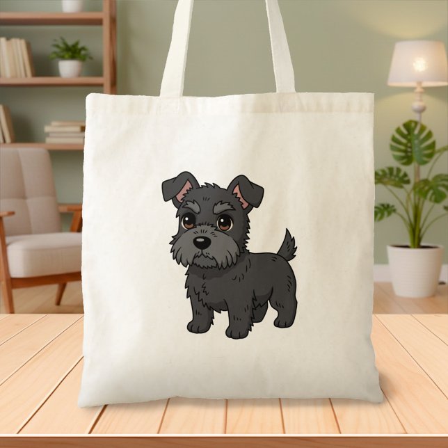 Süßer schwarzer schottischer Terrier-Hund Tragetasche (Von Creator hochgeladen)