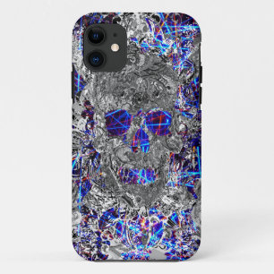 Süßer schwarzer weißer bunter Neon-Totenkopf Case-Mate iPhone Hülle