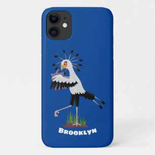 Süßer Sekretärvogel schreibt Notizen Cartoon Case-Mate iPhone Hülle