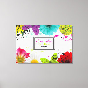 SÜSSER SENCES Schläger Mitzvah Zeichen-im Brett Leinwanddruck