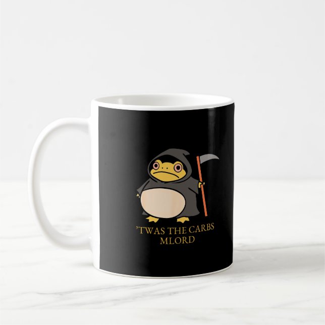 Süßer Sensenmann-Frosch – Die Kohlenhydrate, M’Lor Kaffeetasse (Links)