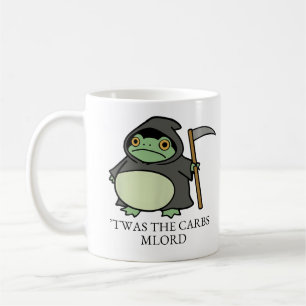 Süßer Sensenmann-Frosch – ’Twas the Carbs M’Lord Kaffeetasse