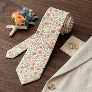 Süßer Shabby-Chic französischer Blumenkunst-Muster Krawatte