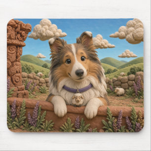 Süßer Shetland-Schäferhund-Welpe, Babyhund Mousepad