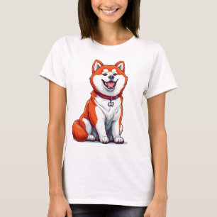 Süßer Shiba-Inu Comic-Hund T-Shirt