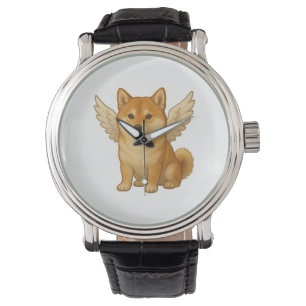 Süßer Shiba Inu Engel Cartoon glücklicher Hund Armbanduhr