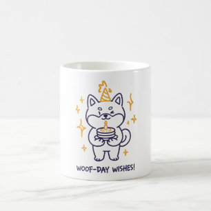 Süßer Shiba Inu, Geburtstag, Woof-Tag Kaffeetasse