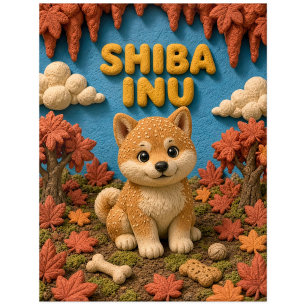Süßer Shiba-Inu-Welpe, Babyhund Postkarte