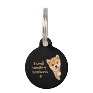 Süßer Shiba-Inu-Welpe Lustiger Geruch Zitat Kawaii Haustiermarke