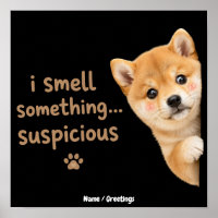 Süßer Shiba-Inu-Welpe Lustiger Geruch Zitat Kawaii