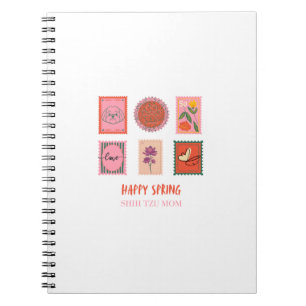 Süßer Shih Tzu Frühjahrsstempel Notizblock