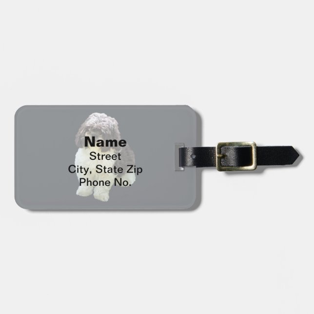 Süßer Shih Tzu Welpe Gepäckanhänger (Vorderseite horizontal)