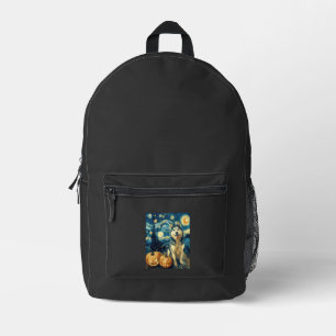 Süßer sibirischer Husky-Hund Halloween Jack O Lant Bedruckter Rucksack