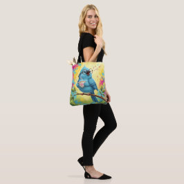 Süßer singender blauer Vogel Stylischer Tote | Süß