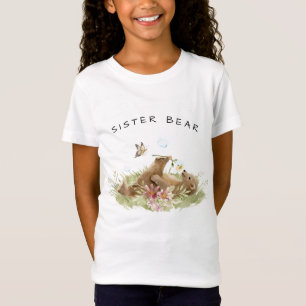 *~* Süßer Sisternbär Riechende Blume Gras T-Shirt