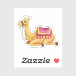 Süßer sitzender Wasserfarben-Kamel-Sticker Aufkleber