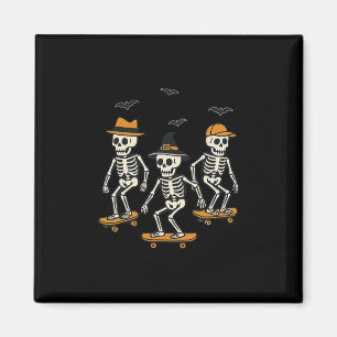 Süßer Skelett Skater Grusel Halloween Skaten Magnet