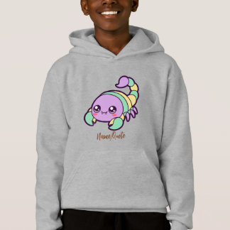 Süßer Skorpion Kawaii Cartoon in Pastell Hoodie