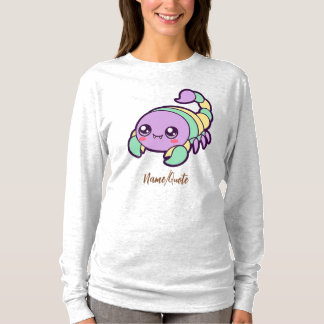 Süßer Skorpion Kawaii Cartoon in Pastell T-Shirt