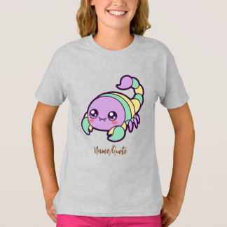Süßer Skorpion Kawaii Cartoon in Pastell T-Shirt