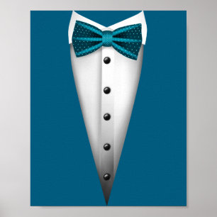 Süßer Smoking-Schleife für lustige Hochzeit Poster