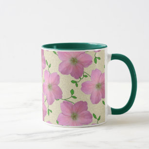 Süßer Sommer-botanische rosa Blume Tasse