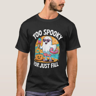 Süßer Sommerween-Geist Lustiger Strand Halloween  T-Shirt