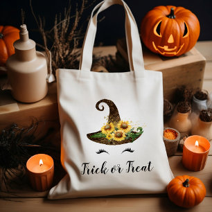 Süßer Sonnenblumen-Hexenhut Halloween-Süßigkeiten  Tragetasche