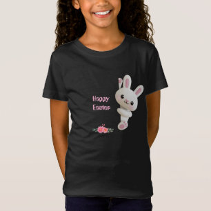 Süßer spähender 3D-Hase mit editierbarem Ostern T-Shirt