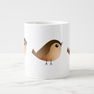 Süßer Spatzen-Vogel-Cartoon Jumbo-Tasse