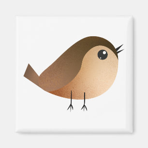 Süßer Spatzen-Vogel-Cartoon Magnet
